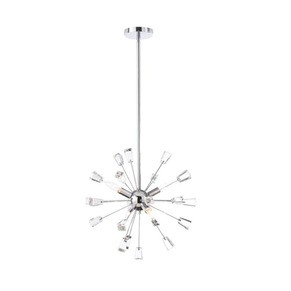 Home Decorators Kimberly 4-Light Chrome Crystal Sputnik Chandelier